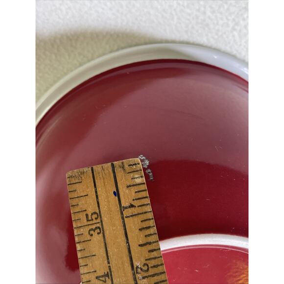 Corningware Coordinates Mixing Bowl 2 Qt Cajun Red Nesting Stoneware - Picture 4 of 6